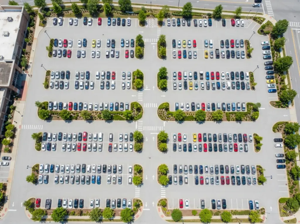 Parcheggio con auto vicino a Fiera Milano Rho